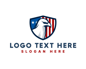 Falcon - Eagle American Flag logo design