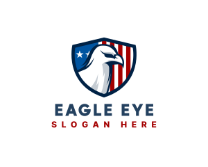 Eagle American Flag logo design