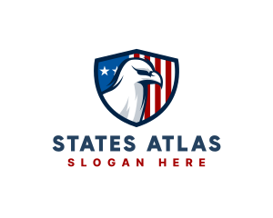 Eagle American Flag logo design