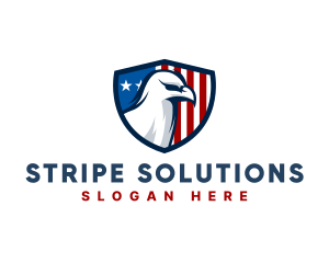 Eagle American Flag logo design