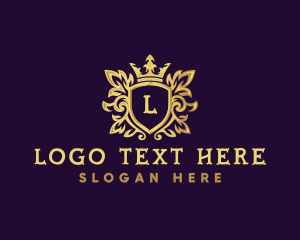 Gold - Luxury Crown Shield logo design