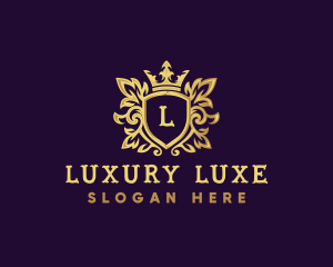 Luxury Crown Shield logo design