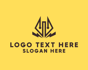 Writer - Pen Tool Fox logo design