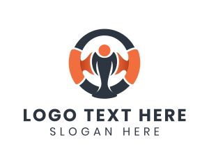 Taxi - Racing Driving Wheel logo design