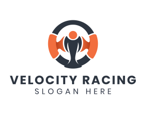 Racing Driving Wheel logo design