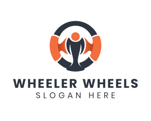 Racing Driving Wheel logo design