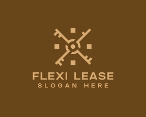Leasing - Key Residence Real Estate logo design