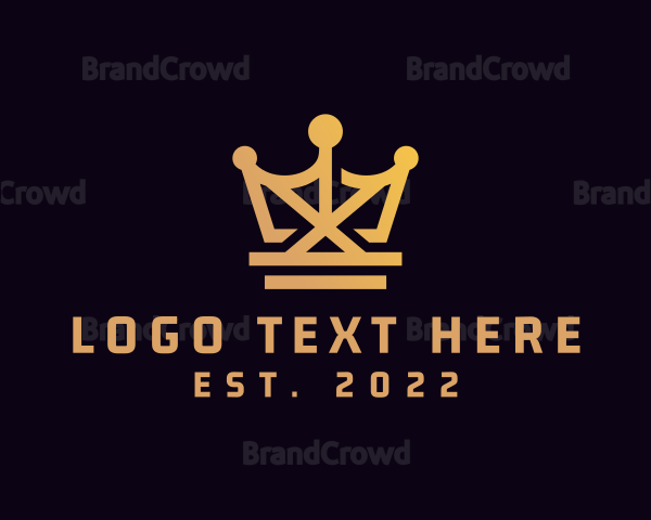 Golden King Crown Logo