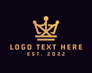 Tiara - Golden King Crown logo design