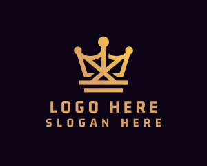 Golden King Crown Logo