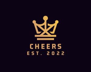 Upscale - Golden King Crown logo design