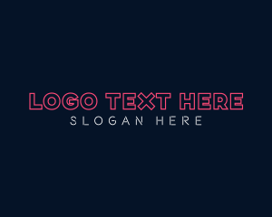 Technology - Modern Neon Business logo design