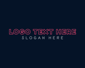 Happy Hour - Modern Neon Business logo design