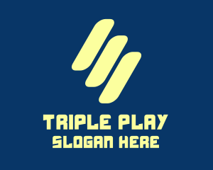 Three - Generic Triple Bars logo design