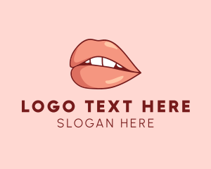 Esthetician - Sexy Nude Lips logo design