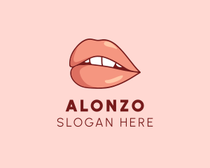 Sexy Nude Lips logo design