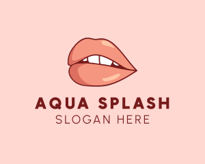 Sexy Nude Lips logo design