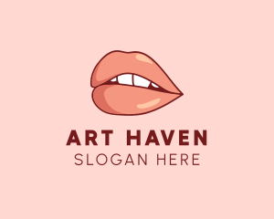 Sexy Nude Lips logo design