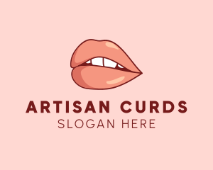 Sexy Nude Lips logo design