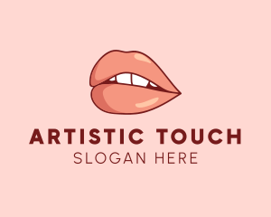 Sexy Nude Lips logo design