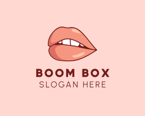 Sexy Nude Lips logo design