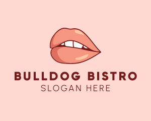 Sexy Nude Lips logo design