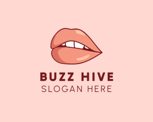 Sexy Nude Lips logo design