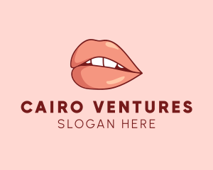 Sexy Nude Lips logo design