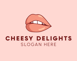 Sexy Nude Lips logo design