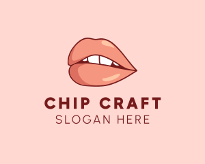 Sexy Nude Lips logo design