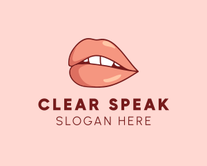 Sexy Nude Lips logo design