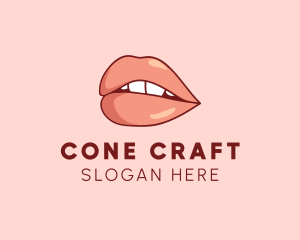 Sexy Nude Lips logo design