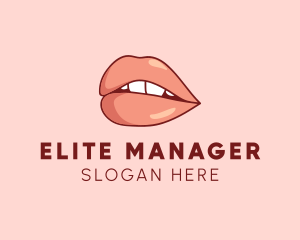 Sexy Nude Lips logo design