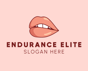 Sexy Nude Lips logo design