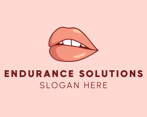 Sexy Nude Lips logo design