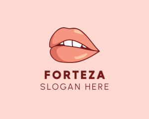 Sexy Nude Lips logo design