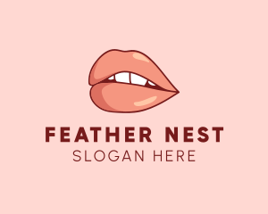 Sexy Nude Lips logo design