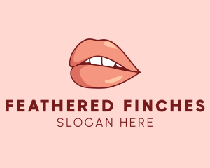 Sexy Nude Lips logo design