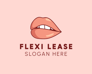 Sexy Nude Lips logo design