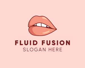 Sexy Nude Lips logo design