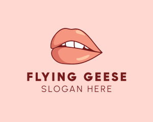 Sexy Nude Lips logo design