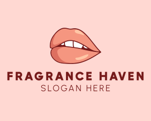 Sexy Nude Lips logo design