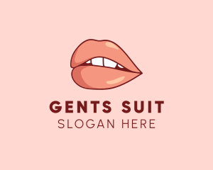 Sexy Nude Lips logo design