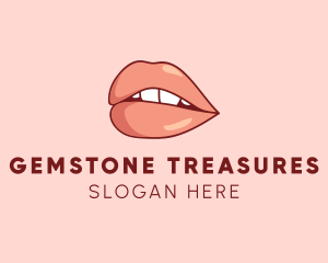 Sexy Nude Lips logo design