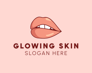 Esthetician - Sexy Nude Lips logo design