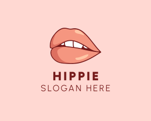 Sexy Nude Lips logo design