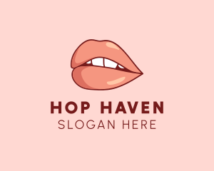 Sexy Nude Lips logo design