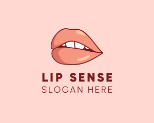 Sexy Nude Lips logo design