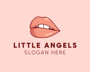 Sexy Nude Lips logo design