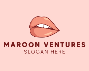 Sexy Nude Lips logo design